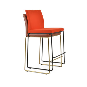 Soho Concept Aria Stackable Wire Barstools & Counterstools In Camira Blazer Wool - 10-year Guarantee, Stylish Colors Black,Orange  Soho-concept-dining-chair-10329