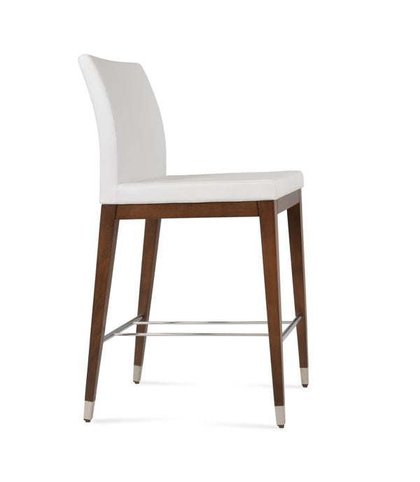 Soho Concept Aria Wood Barstools & Counterstools In Walnut, Chrome, Silver - 5-year Guarantee, Crafted Elegance Walnut,White  Soho-concept-dining-chair-10331