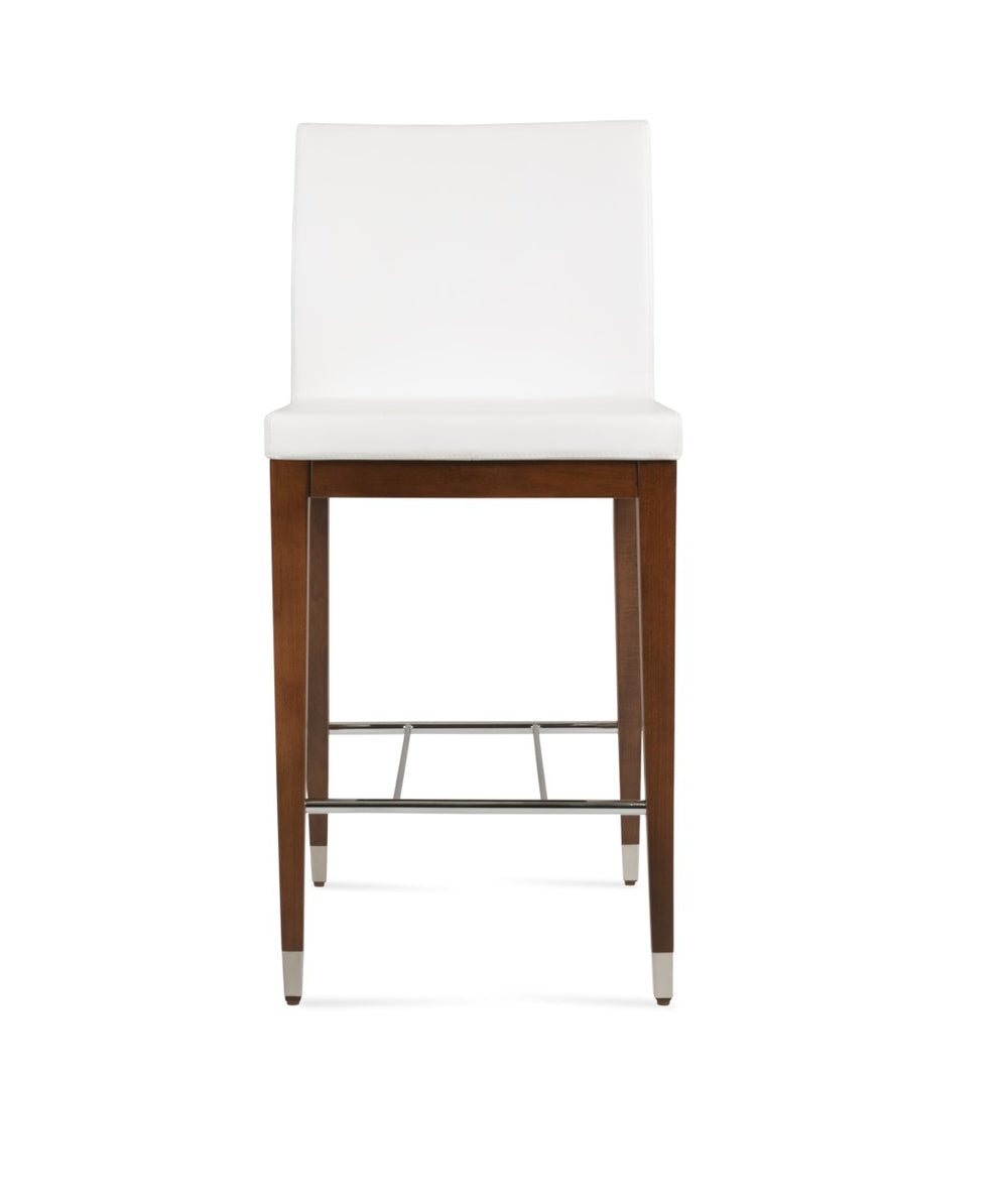 Soho Concept Aria Wood Barstools & Counterstools In Walnut, Chrome, Silver - 5-year Guarantee, Crafted Elegance Walnut,White  Soho-concept-dining-chair-07416