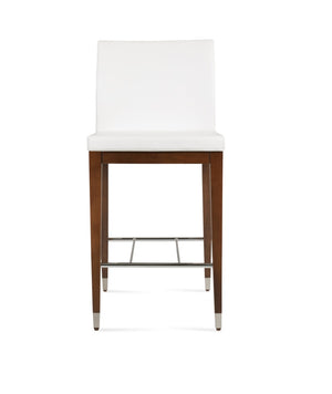 Soho Concept Aria Wood Barstools & Counterstools In Walnut, Chrome, Silver - 5-year Guarantee, Crafted Elegance Walnut,White  Soho-concept-dining-chair-07416
