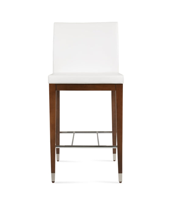 Soho Concept Aria Wood Barstools & Counterstools In Walnut, Chrome, Silver - 5-year Guarantee, Crafted Elegance Walnut,White  Soho-concept-dining-chair-07416