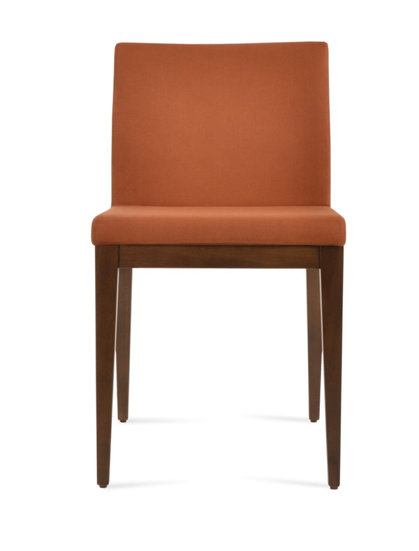 Soho Concept Aria Wood Dining Chair - Elegant Upholstery In Boucle, Velvet, Nubuck, Or Camira - 10 Year Guarantee Walnut  Soho-concept-dining-chair-00288