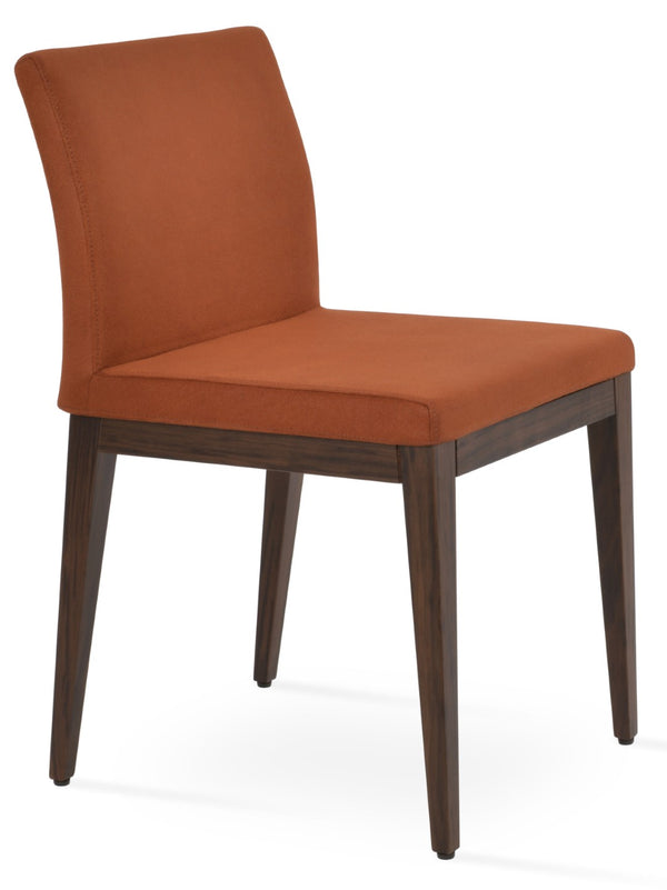 Soho Concept Aria Wood Dining Chair - Elegant Upholstery In Boucle, Velvet, Nubuck, Or Camira - 10 Year Guarantee Walnut  Soho-concept-dining-chair-00290