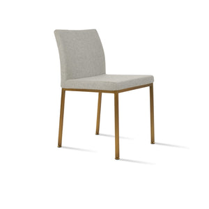 Soho Concept Aria Metal Dining Chair – Stylish Camira Blazer Wool Fabric, 10-year Guarantee, Versatile Finishes Brass,Silver  Soho-concept-dining-chair-00296