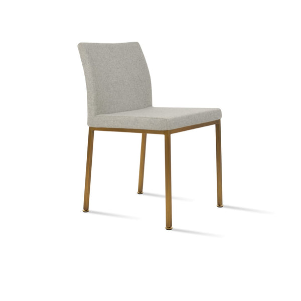 Soho Concept Aria Metal Dining Chair – Stylish Camira Blazer Wool Fabric, 10-year Guarantee, Versatile Finishes Brass,Silver  Soho-concept-dining-chair-00296