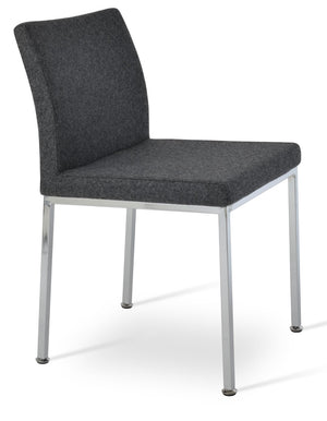 Soho Concept Aria Metal Dining Chair – Stylish Camira Blazer Wool Fabric, 10-year Guarantee, Versatile Finishes Chrome  Soho-concept-dining-chair-00306