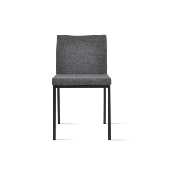 Soho Concept Aria Metal Dining Chair – Stylish Camira Blazer Wool Fabric, 10-year Guarantee, Versatile Finishes Black,Dark Grey  Soho-concept-dining-chair-00316