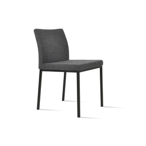 Soho Concept Aria Metal Dining Chair – Stylish Camira Blazer Wool Fabric, 10-year Guarantee, Versatile Finishes Black,Dark Grey  Soho-concept-dining-chair-00316