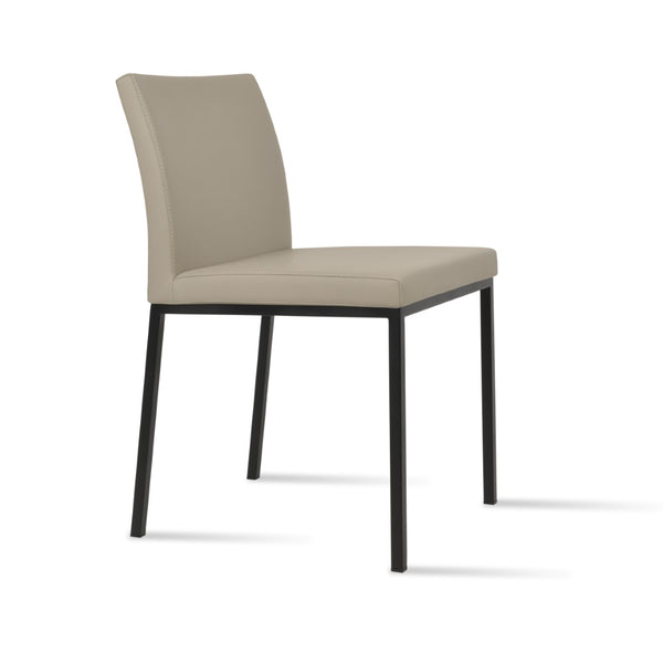 Soho Concept Aria Metal Dining Chair - Premium Upholstery In Boucle, Velvet & Nubuck With 10-year Guarantee! Black  Soho-concept-dining-chair-00317