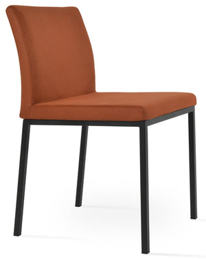 Soho Concept Aria Metal Dining Chair - Premium Upholstery In Boucle, Velvet & Nubuck With 10-year Guarantee! Black  Soho-concept-dining-chair-00320