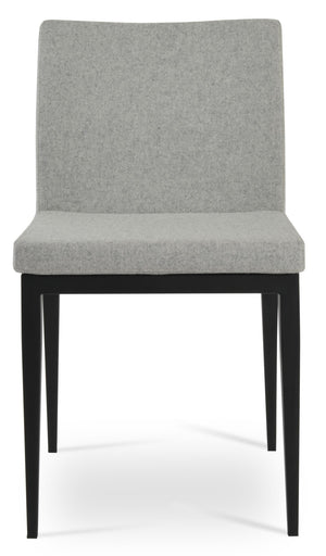 Soho Concept Aria Mw Dining Chair - Stylish Camira Blazer Wool, Metal Base, 10-year Guarantee, Modern Design Black,Silver  Soho-concept-dining-chair-00335