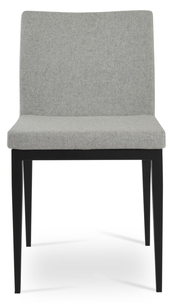Soho Concept Aria Mw Dining Chair - Stylish Camira Blazer Wool, Metal Base, 10-year Guarantee, Modern Design Black,Silver  Soho-concept-dining-chair-00335
