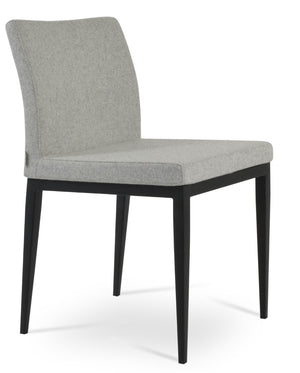 Soho Concept Aria Mw Dining Chair - Stylish Camira Blazer Wool, Metal Base, 10-year Guarantee, Modern Design Black,Silver  Soho-concept-dining-chair-00335