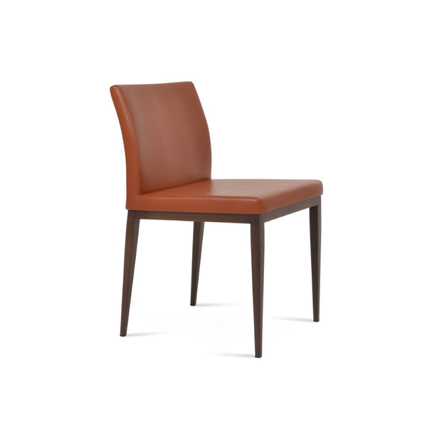 Soho Concept Aria Mw Dining Chair – Stylish Leatherette Upholstery, Metal Base, 2-year Guarantee, Limited Stock! Walnut  Soho-concept-dining-chair-00329