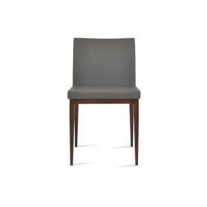 Soho Concept Aria Mw Dining Chair – Stylish Leatherette Upholstery, Metal Base, 2-year Guarantee, Limited Stock! Walnut,Grey  Soho-concept-dining-chair-00328