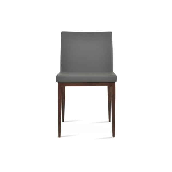 Soho Concept Aria Mw Dining Chair – Stylish Leatherette Upholstery, Metal Base, 2-year Guarantee, Limited Stock! Walnut,Grey  Soho-concept-dining-chair-00328