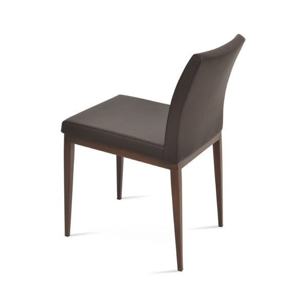 Soho Concept Aria Mw Dining Chair – Stylish Leatherette Upholstery, Metal Base, 2-year Guarantee, Limited Stock! Walnut,Brown  Soho-concept-dining-chair-00332