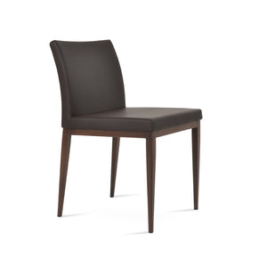 Soho Concept Aria Mw Dining Chair – Stylish Leatherette Upholstery, Metal Base, 2-year Guarantee, Limited Stock! Walnut,Brown  Soho-concept-dining-chair-00332