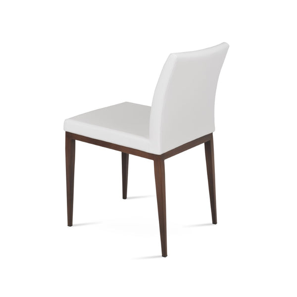 Soho Concept Aria Mw Dining Chair: Luxurious Upholstery Options, Metal Base, 10-year Guarantee, Modern Design Walnut,White  Soho-concept-dining-chair-00333