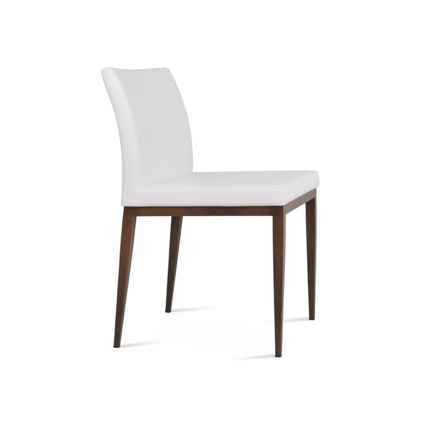 Soho Concept Aria Mw Dining Chair: Luxurious Upholstery Options, Metal Base, 10-year Guarantee, Modern Design Walnut,White  Soho-concept-dining-chair-00333