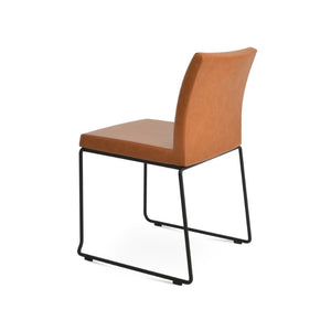 Soho Concept Aria Wire Stackable Dining Chair - Chic Boucle, Velvet & Nubuck Fabrics, 10-year Guarantee, Stylish! Black  Soho-concept-dining-chair-00347
