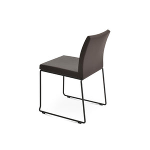 Soho Concept Aria Wire Stackable Dining Chair - Stylish Steel Base, 5-year Guarantee, Perfect For Modern Spaces! Black,Brown  Soho-concept-dining-chair-00345
