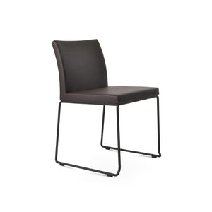 Soho Concept Aria Wire Stackable Dining Chair - Stylish Steel Base, 5-year Guarantee, Perfect For Modern Spaces! Black,Brown  Soho-concept-dining-chair-00345