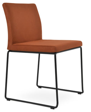 Soho Concept Aria Wire Stackable Dining Chair - Chic Boucle, Velvet & Nubuck Fabrics, 10-year Guarantee, Stylish! Black  Soho-concept-dining-chair-00348