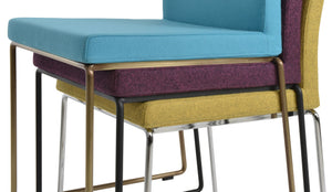 Soho Concept Aria Wire Stackable Chair - Elegant Wool Upholstered Design, 10-year Guarantee, Space-saving Style Chrome,Black,Brass,Turquoise  Soho-concept-dining-chair-00369
