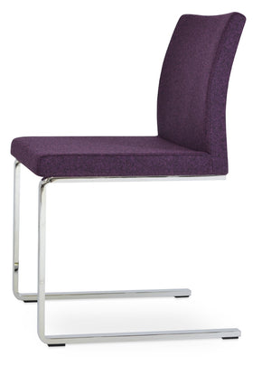 Soho Concept Aria Flat Chair - Stylish Dining Chair With Chrome Base, Camira Era Fabric, 10-year Guarantee! Chrome  Soho-concept-dining-chair-00408