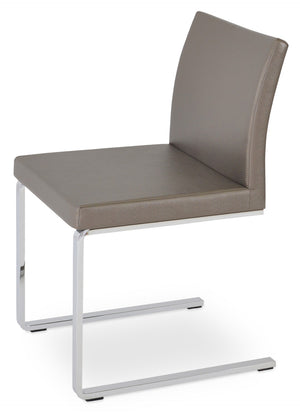 Soho Concept Aria Flat Chair - Stylish Dining Chair With Chrome Base, Camira Era Fabric, 10-year Guarantee! Golden  Soho-concept-dining-chair-00404