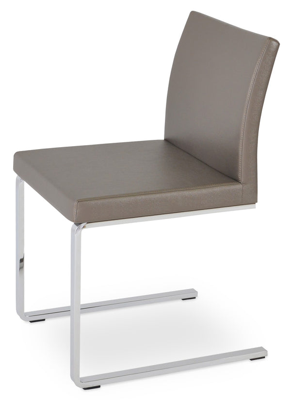Soho Concept Aria Flat Chair - Stylish Dining Chair With Chrome Base, Camira Era Fabric, 10-year Guarantee! Golden  Soho-concept-dining-chair-00404
