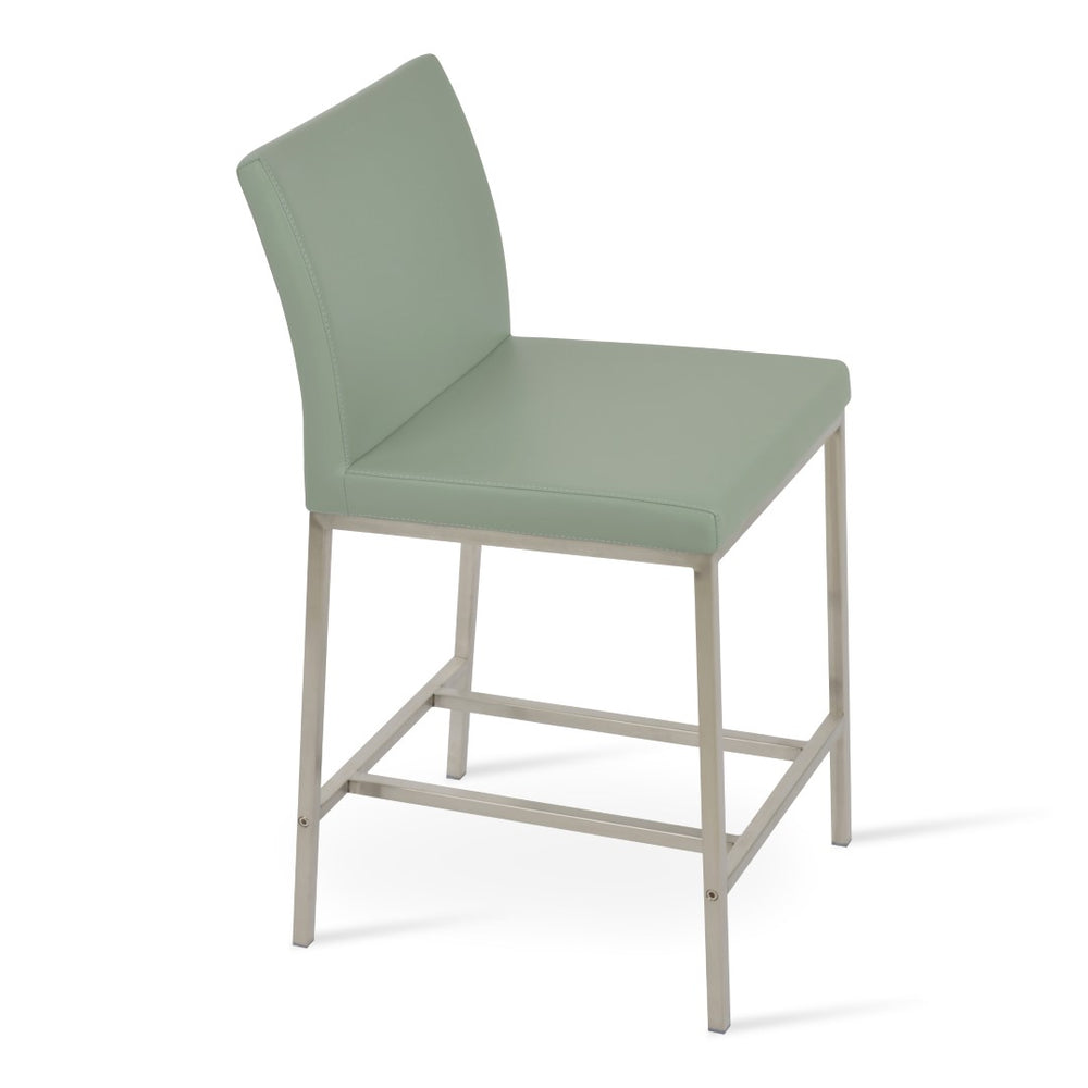 Soho Concept Aria Metal Barstools & Counterstools - Stylish Leatherette, 2-year Warranty, Modern Design, 300 Lbs Capacity   Soho-concept-dining-chair-10352