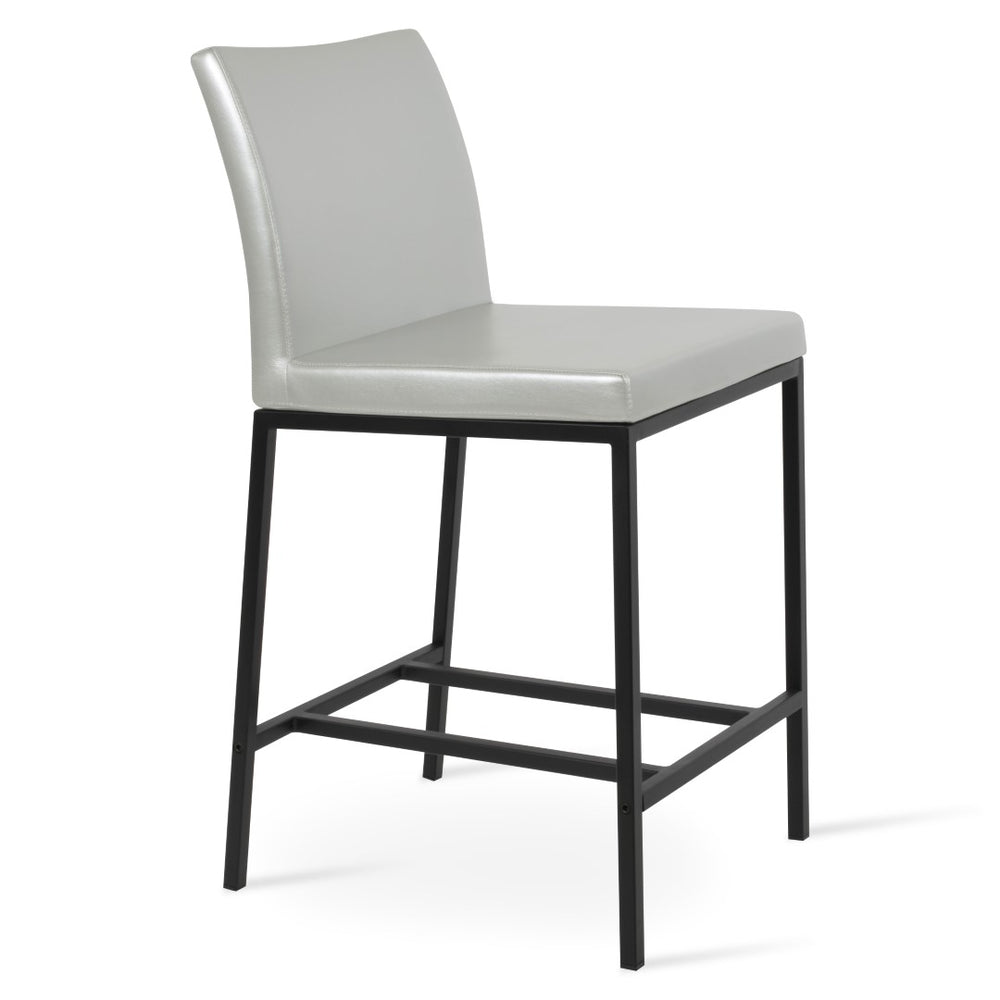Soho Concept Aria Metal Barstools & Counterstools - Luxurious Fabric Options, Durable Design, 10-year Guarantee! Black,Silver  Soho-concept-dining-chair-10351