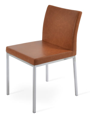 Soho Concept Aria Metal Dining Chair - Premium Upholstery In Boucle, Velvet & Nubuck With 10-year Guarantee! Chrome  Soho-concept-dining-chair-00416