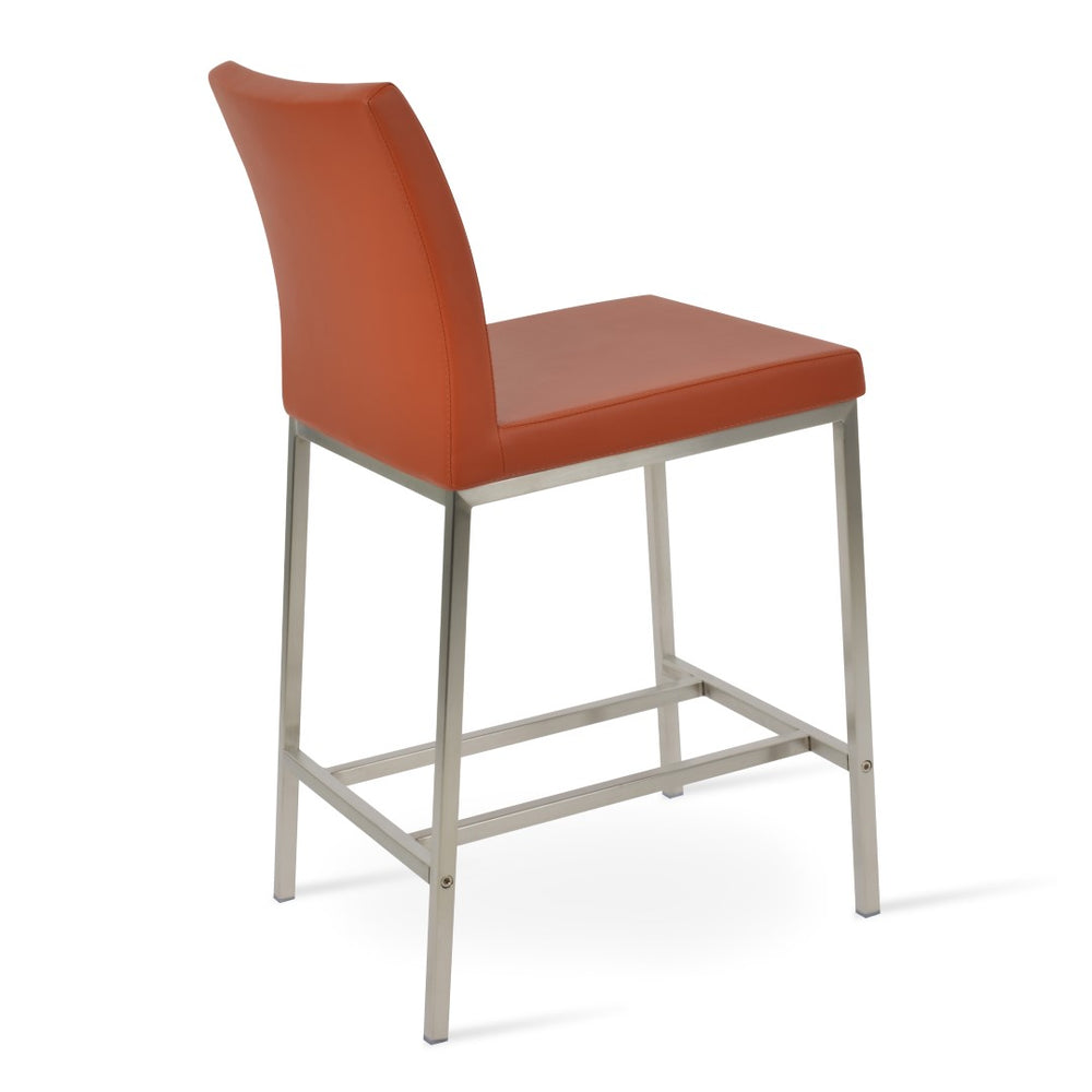 Soho Concept Aria Metal Barstools & Counterstools - Stylish Chrome Finishes, Durable Upholstery, 5-year Guarantee Chrome,White  Soho-concept-dining-chair-07399