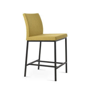 Soho Concept Aria Metal Barstools & Counterstools - Stylish Wool Fabric With 10-year Guarantee, Sleek Design Black  Soho-concept-dining-chair-10347
