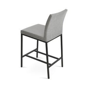 Soho Concept Aria Metal Barstools & Counterstools - Stylish Leatherette, 2-year Warranty, Modern Design, 300 Lbs Capacity Light Grey  Soho-concept-dining-chair-07419