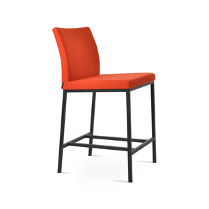 Soho Concept Aria Metal Barstools & Counterstools - Stylish Wool Fabric With 10-year Guarantee, Sleek Design Orange  Soho-concept-dining-chair-10342