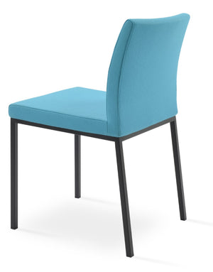 Soho Concept Aria Metal Dining Chair – Stylish Camira Blazer Wool Fabric, 10-year Guarantee, Versatile Finishes Black,Turquoise  Soho-concept-dining-chair-00423
