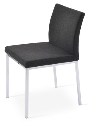 Soho Concept Aria Metal Dining Chair – Stylish Camira Blazer Wool Fabric, 10-year Guarantee, Versatile Finishes Chrome  Soho-concept-dining-chair-00429