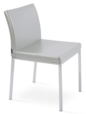 Soho Concept Aria Metal Dining Chair - Stylish & Durable With 5-year Guarantee, Multiple Finishes, Limited Stock! Chrome,Silver  Soho-concept-dining-chair-00427