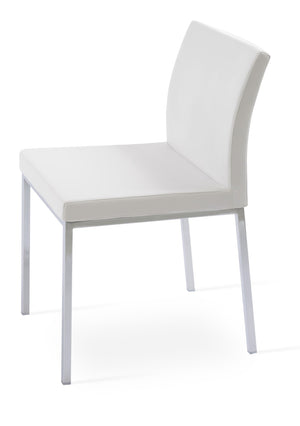 Soho Concept Aria Metal Dining Chair - Premium Upholstery In Boucle, Velvet & Nubuck With 10-year Guarantee! Chrome,White  Soho-concept-dining-chair-00425