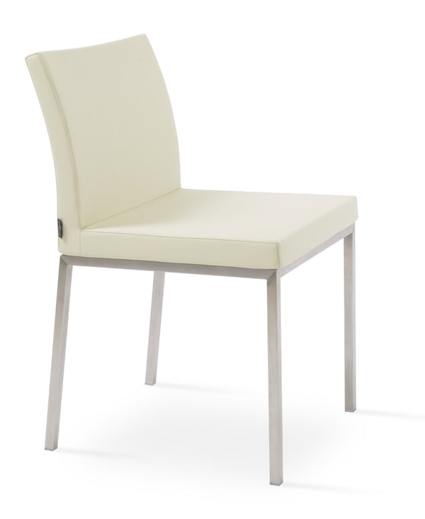 Soho Concept Aria Metal Dining Chair - Premium Upholstery In Boucle, Velvet & Nubuck With 10-year Guarantee! Cream  Soho-concept-dining-chair-00421