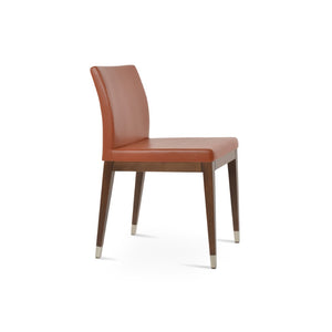 Soho Concept Aria Flat Chair - Stylish Leatherette Dining Chair With Chrome Base, 2-year Guarantee, Light Grey Cinnamon  Soho-concept-dining-chair-00461