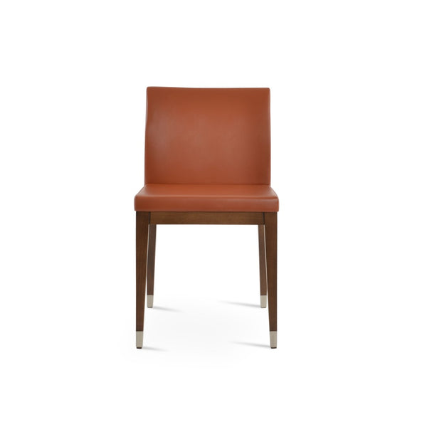 Soho Concept Aria Flat Chair - Stylish Leatherette Dining Chair With Chrome Base, 2-year Guarantee, Light Grey Cinnamon  Soho-concept-dining-chair-00461