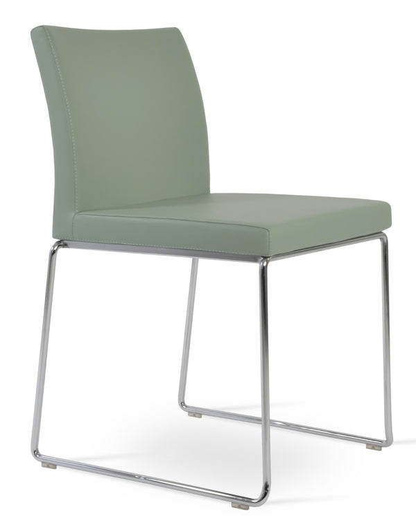 Soho Concept Aria Wire Stackable Dining Chair - Chic Boucle, Velvet & Nubuck Fabrics, 10-year Guarantee, Stylish! Chrome  Soho-concept-dining-chair-00472