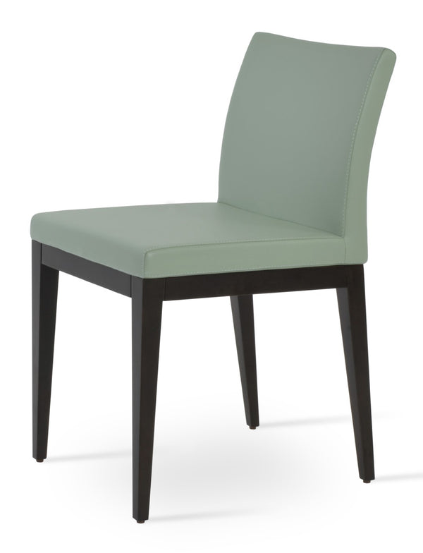 Soho Concept Aria Wood Dining Chair - Elegant Upholstery In Boucle, Velvet, Nubuck, Or Camira - 10 Year Guarantee Mint,Wenge  Soho-concept-dining-chair-00466