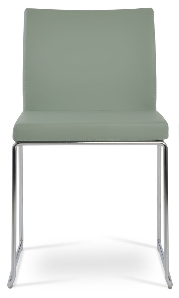 Soho Concept Aria Wire Stackable Dining Chair - Chic Boucle, Velvet & Nubuck Fabrics, 10-year Guarantee, Stylish! Chrome  Soho-concept-dining-chair-00471