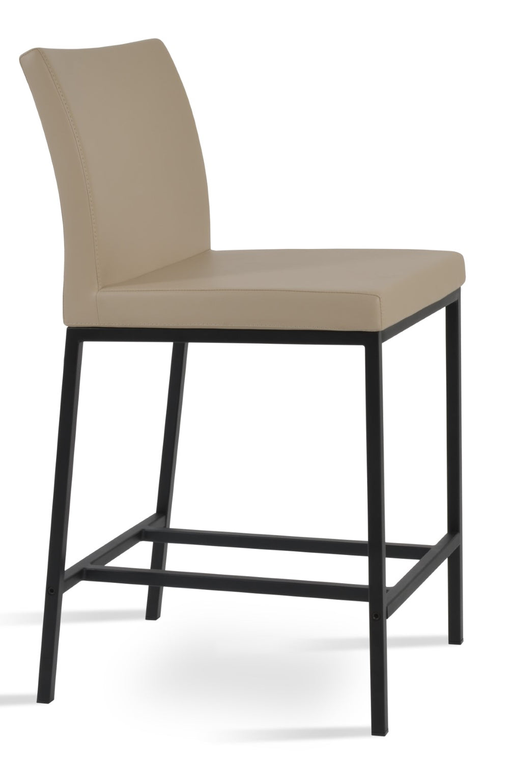 Soho Concept Aria Metal Stool Collection - Stylish Bar & Counter Stools With Durable Leatherette, 2-year Warranty Black  Soho-concept-dining-chair-10359